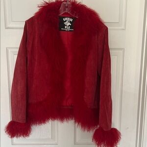 Red Faux Fur Jacket